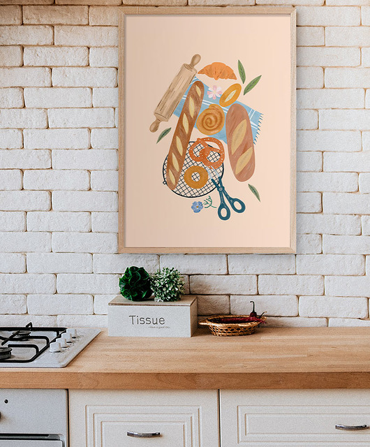 plakaty Chrupiące bagietki - plakat 50x70 cm