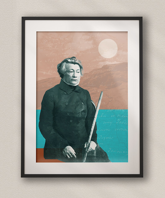 plakaty Plakat Adam Mickiewicz - Kolaż Fine Art - Dekoracja Ścienna Do Salonu