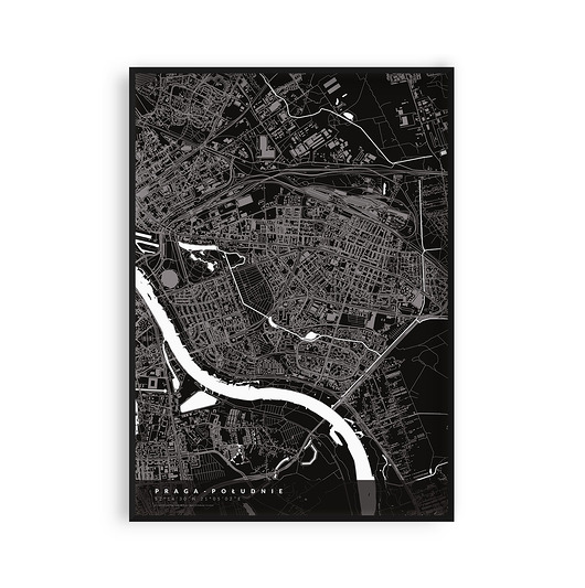 plakaty Plakat Mapa Pragi-Południe, dzielnice Warszawy