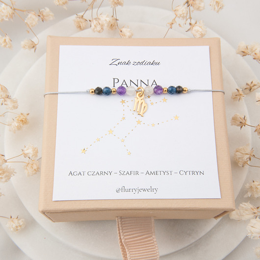 bransoletki z kamieni naturalnych Bransoletka Znak zodiaku - Panna - Zodiak