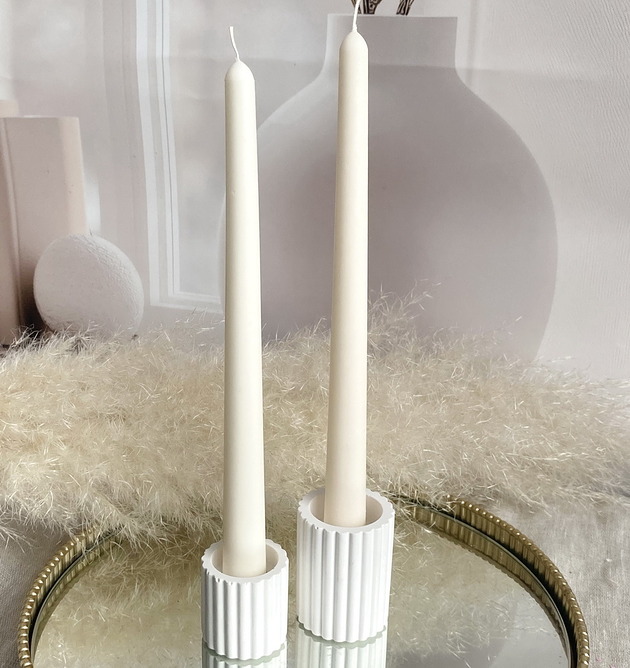 świeczniki i świece Świeca ekologiczna sojowa dekoracyjna stołowa "Rustic" 25cm