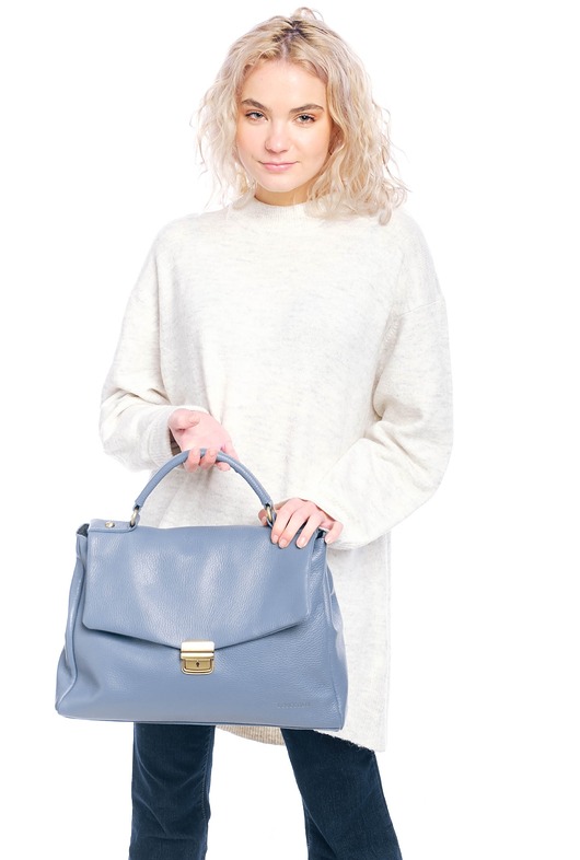 torebki do ręki Torba Skórzana - Aktówka w stylu vintage (6973)