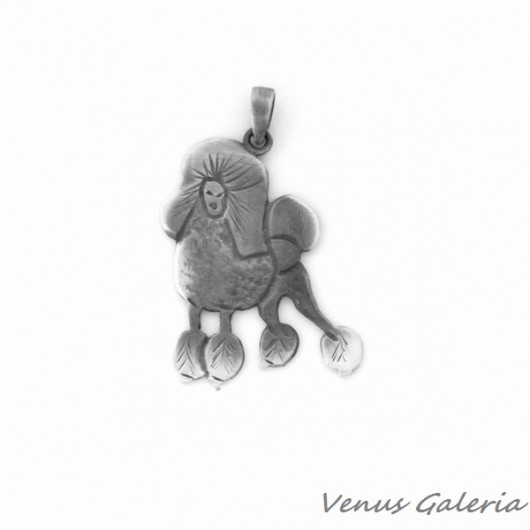 Zawieszka srebrna oksydowana- Pudelek VENUS GALERIA