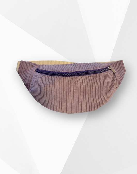 torby i nerki męskie Nerka saszetka sztruksowa fioletowa