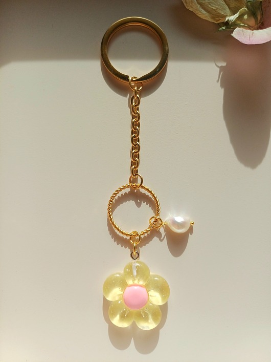 breloki Brelok kwiat - stal szlachetna