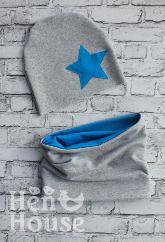 Komplet Star czapka + komin  henhouse