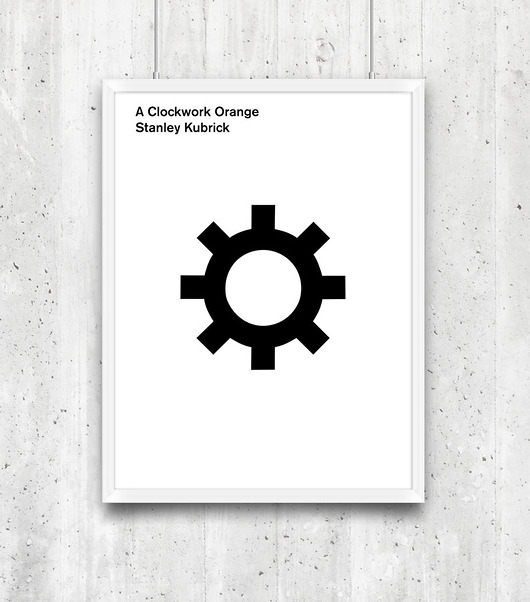 A Clockwork Orange - plakat typograficzny A4 minimalmill