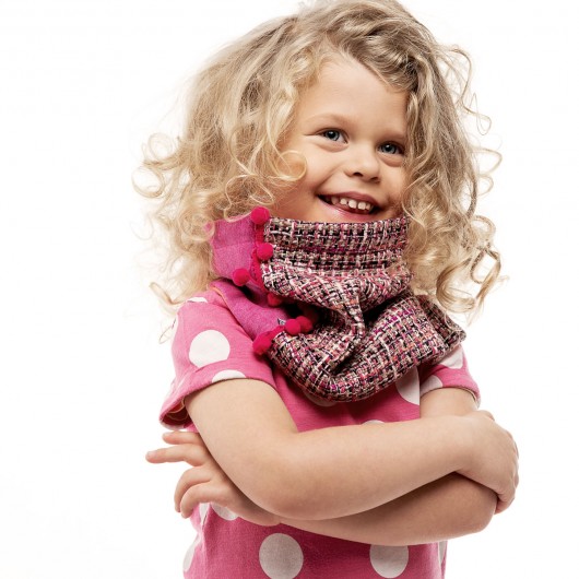 Ciepły Wygodny Komin Tuba Szalik Pink Tweed CADOaccessories