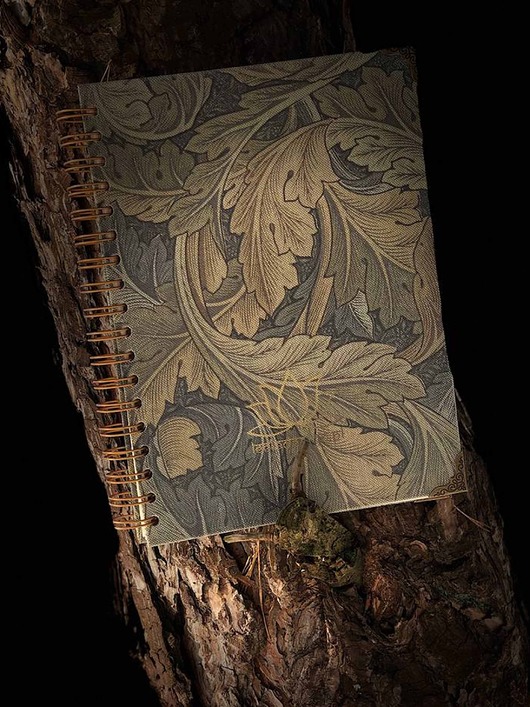 kalendarze i plannery Książkowy kalendarz zbioru ziół 2024 oprawiony w len, zielarski , zioła