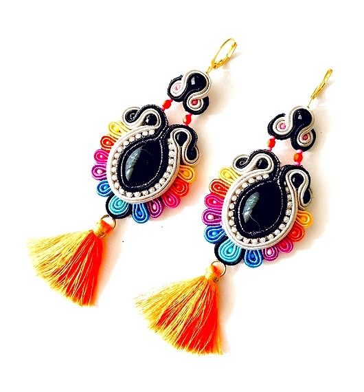 kolczyki soutache Sutaszowe kolczyki MONASTIR