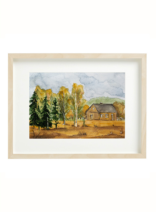 ORYGINAŁ 15 x 21 cm - Akwarelowy pejzaż No.4 Gosia Sendlewska