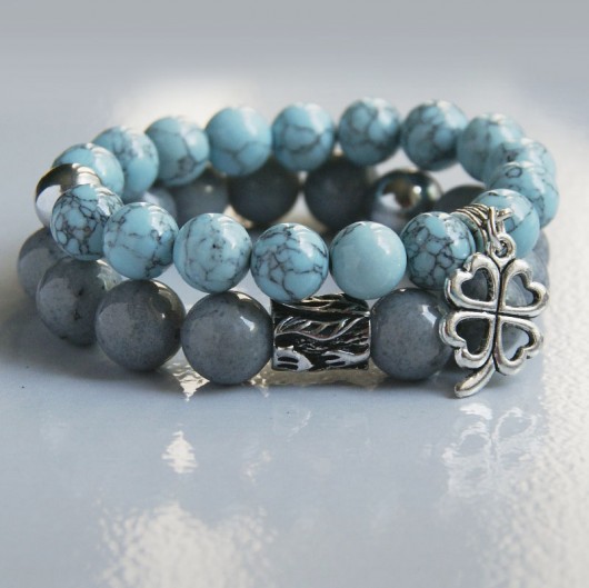 komplet :: light blue & grey :: set II kaktusia