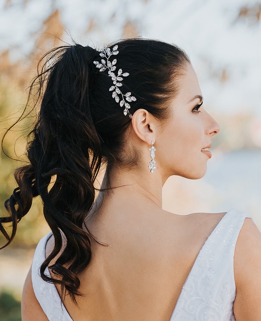 Ozdobny grzebyk ślubny Nuria  Anelis Atelier