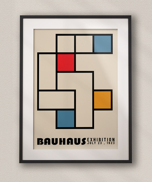 plakaty Minimalistyczny plakat - Bauhaus 1923 - Do salonu, sypialni, biura