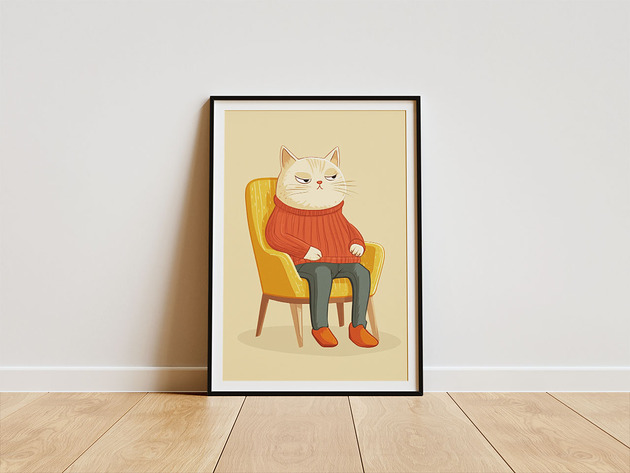 plakaty Plakat - Grumpy cat