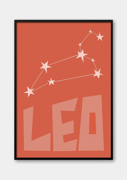 plakaty Plakat LEW - LEO Znaki Zodiaku Gwiazdozbiór