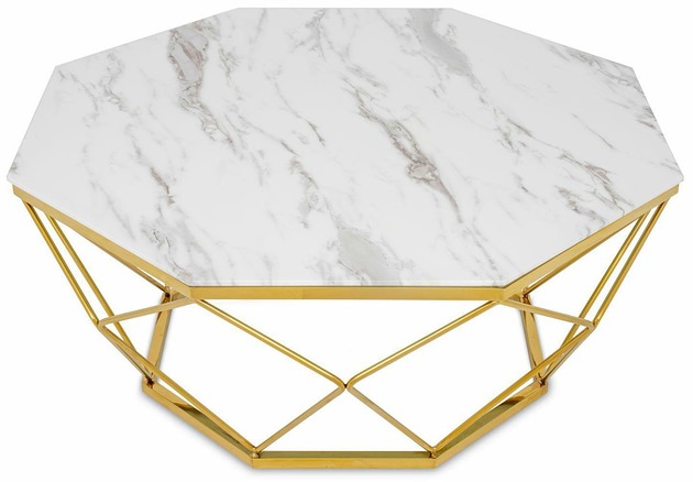 Stolik Kawowy Vintego Gold White MIA home