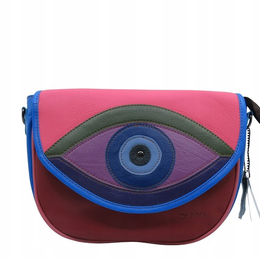 torby na ramię Torebka damska skórzana wymienna klapka 2w1 pojemna kolorowa OLIVKA