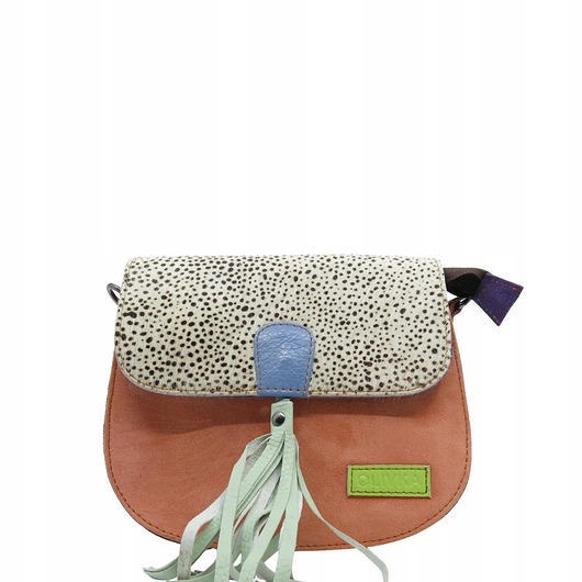 torby na ramię Torebka listonoszka zamszowa damska regulowany pasek kolorowa OLIVKA