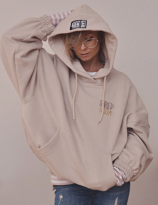 Piaskowa Bluza z Kapturem Shred Sista Sand Hoodie DONT NEED NO SAMURAI