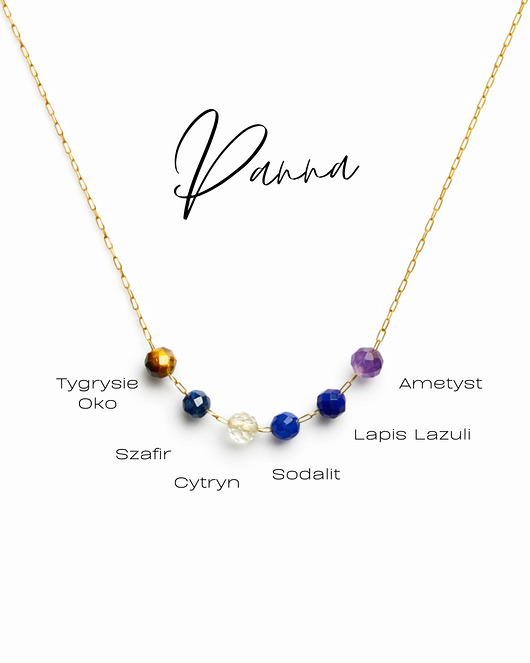 złote naszyjniki Twój ZODIAK, Naszyjnik Glam, Panna, złoty