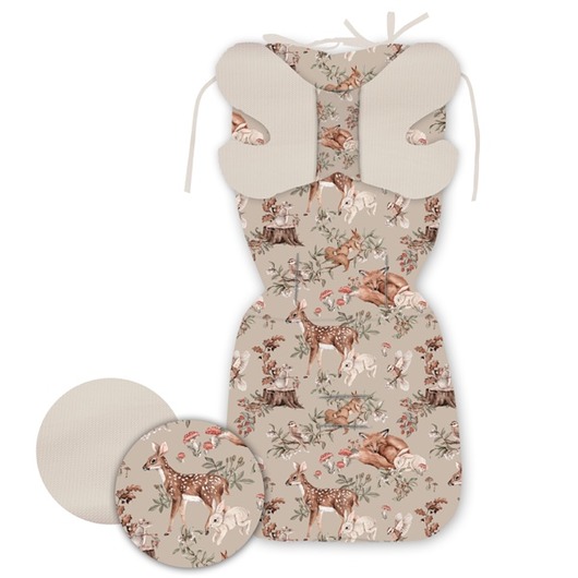 akcesoria dziecięce - różne Wkładka do wózka+motylek Forest velvet beż PZ