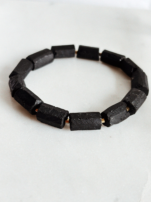 biżuteria męska Bransoletka męska Turmalin Surowy