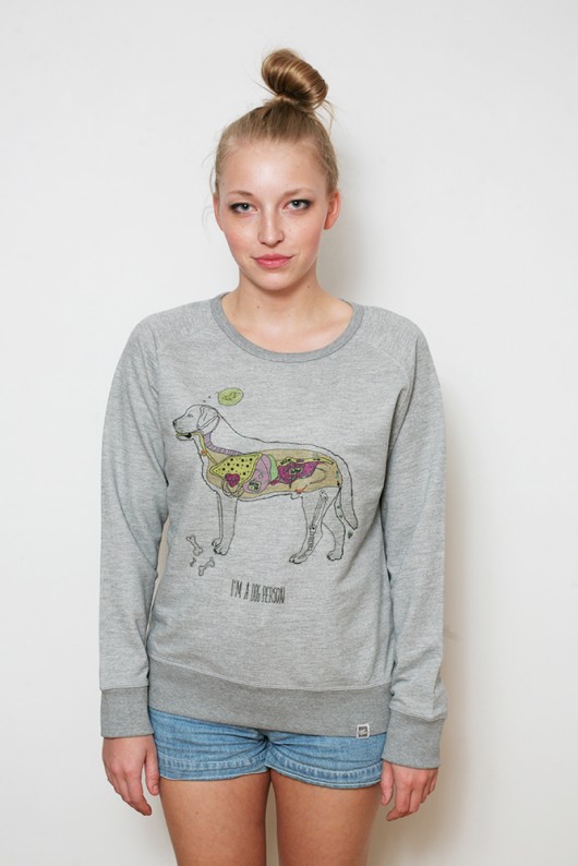 bluza damska I'm a dog person SzaraBluza