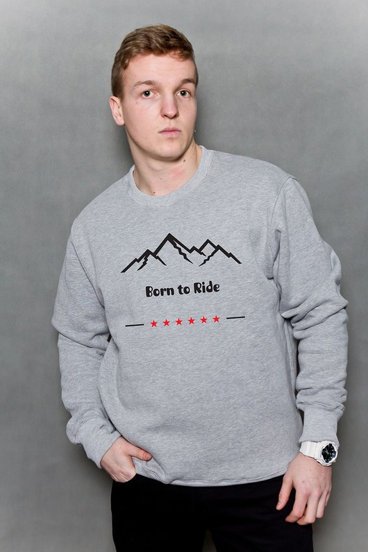 Bluza Born To Ride Classic grey Mountains M  Borntoride