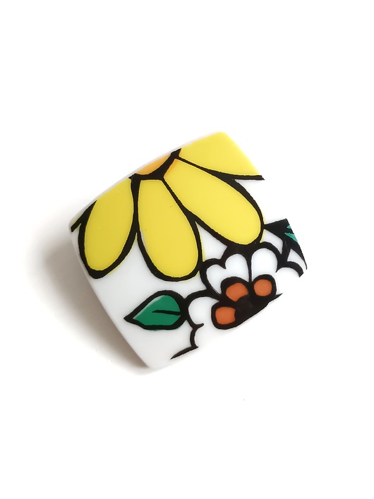 broszki Broszka w kwiaty