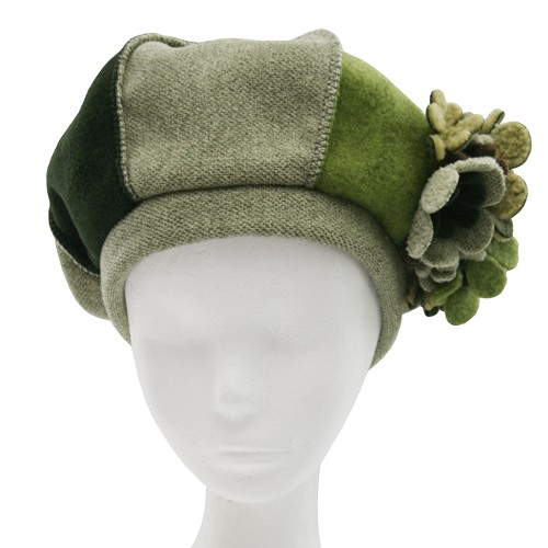 Beret z kwiatkami (020413) Kasia N