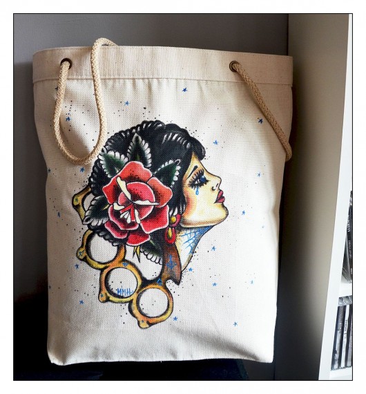 Traditional tattoo bag,eco,zakupy xxl MadMoiselle Hooch