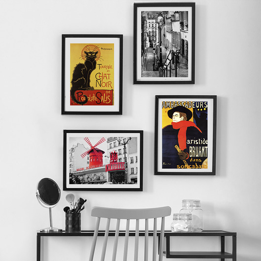 Paryż Montmartre w ramkach Poster Gallery Wall