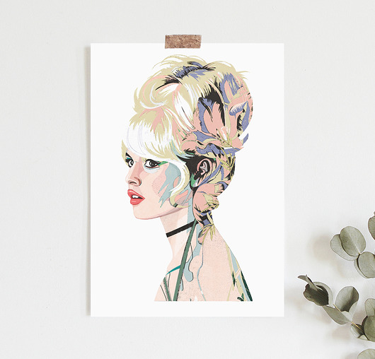 Brigitte Bardot | art Giclée print | A2 Żaneta Antosik PRINTS