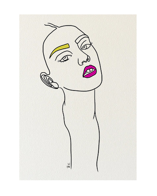 Ilustracja kobiety na akwarylowym papierze A4 Olly & Arya