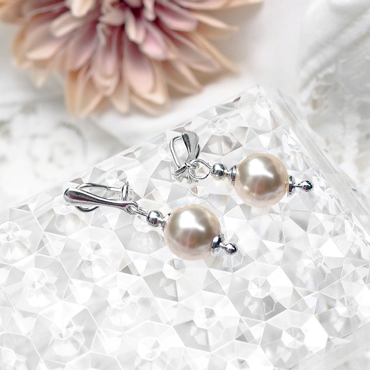 klipsy ROMANTIC PEARLS - EKSKLUZYWNE KLIPSY srebro i perły