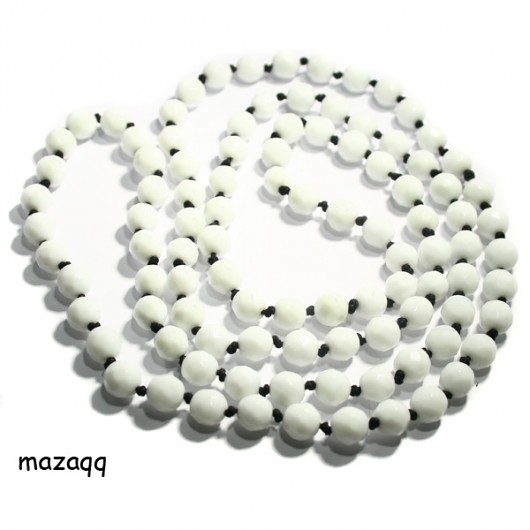 korale porcelanowe białe mazaqq