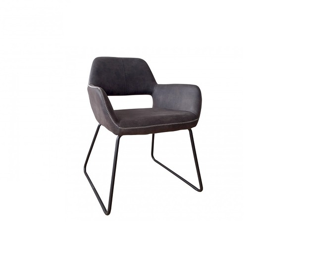 Krzesło vintage Django szare mikrofibra 79cm Home Design