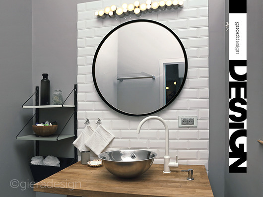 Lustro Scandi, na wymiar fi 40 cm gieradesign