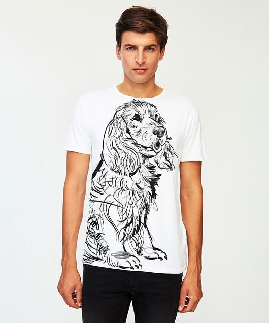 t-shirty męskie Cocker Spaniel Dog Men's T-shirt white