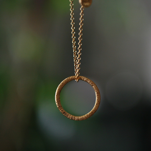 Złoty wisior koło- Simple KOS jewellery