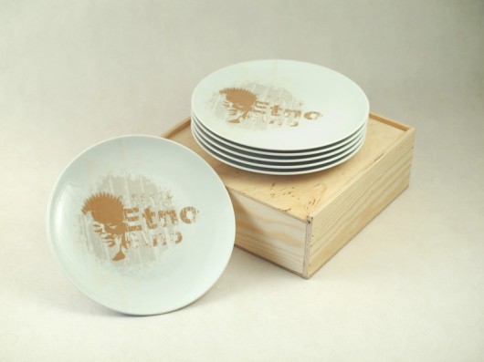 Talerze ETNO grungE Clock Wood Studio
