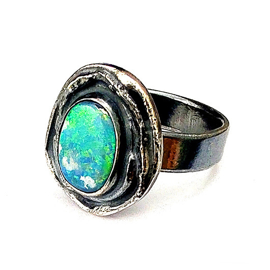 obrączki Opal australijski