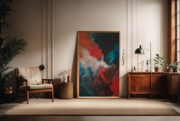 obrazy Wielobarwna Ręcznie malowany obraz Abstrakcja 80x120 cm