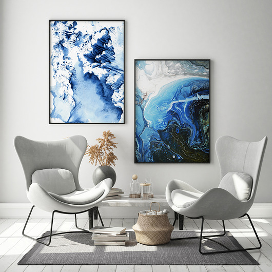 Zestaw blue - plakaty abstrakcje HOG STUDIO