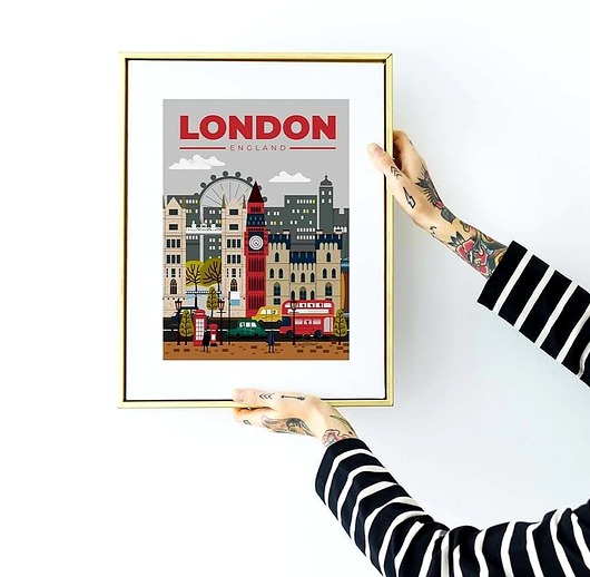 Plakat London city  HOG STUDIO