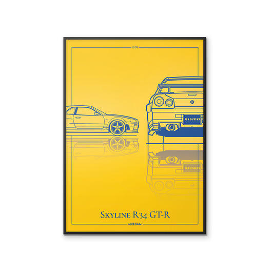 Plakat Motoryzacja - Skyline GT-R Peszkowski Graphic