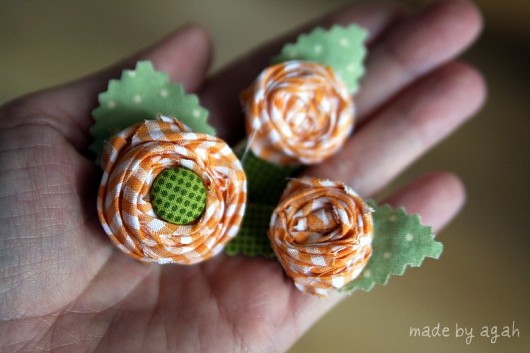 Rosette - broszka i spinki dla małej dziewczynki made by agah