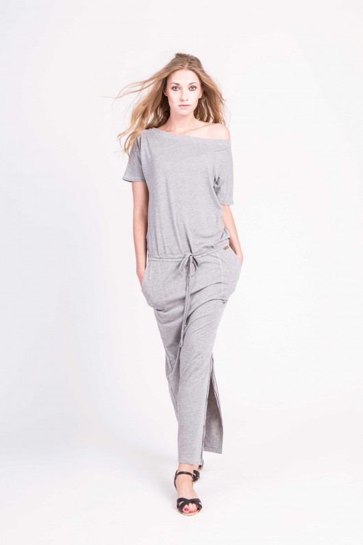Sukienka MONACHIUM letnia ciemny szary WANTED WEAR