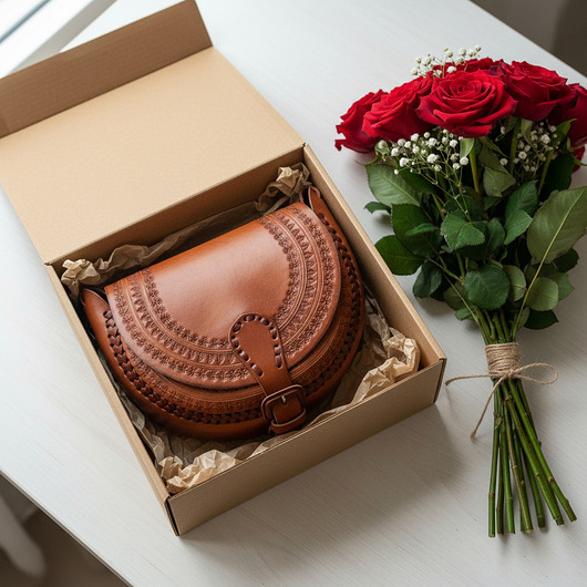 torby na ramię Skórzana torebka góralska ręcznie robiona Nicte wzory zakopane